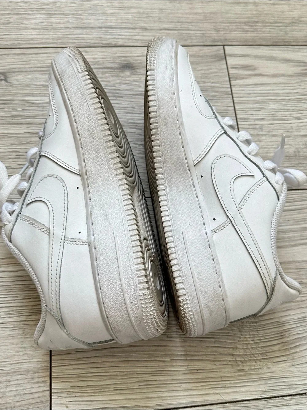 6Y Big Kids' Nike Air Force White Sneakers